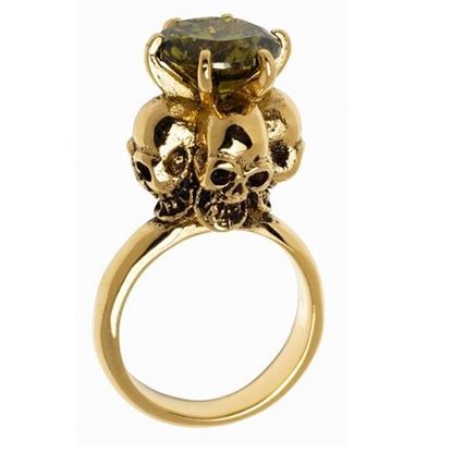 Picture of Four Skulls Ring (Lime Green)